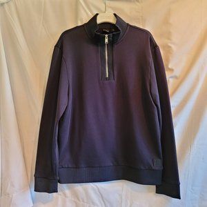 Hugo Boss Men's navy quarter zip, Size large